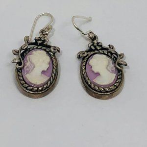 CAMEO STERLING SILVER EARRINGS